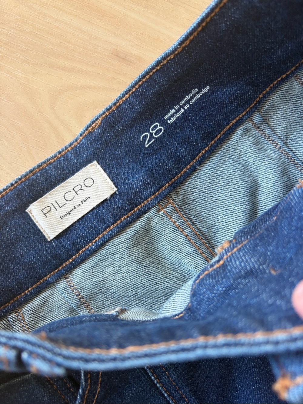 NWT Anthropologie Pilcro Wide-Leg Women’s Jeans The Skipper in Dark Blue - Picture 4 of 7